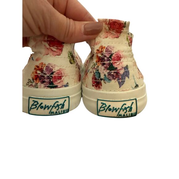 Blowfish Malibu Womens 8.5 Cottage Beach Floral Raw Slip On Canvas Sneaker Shoes - Picture 5 of 14